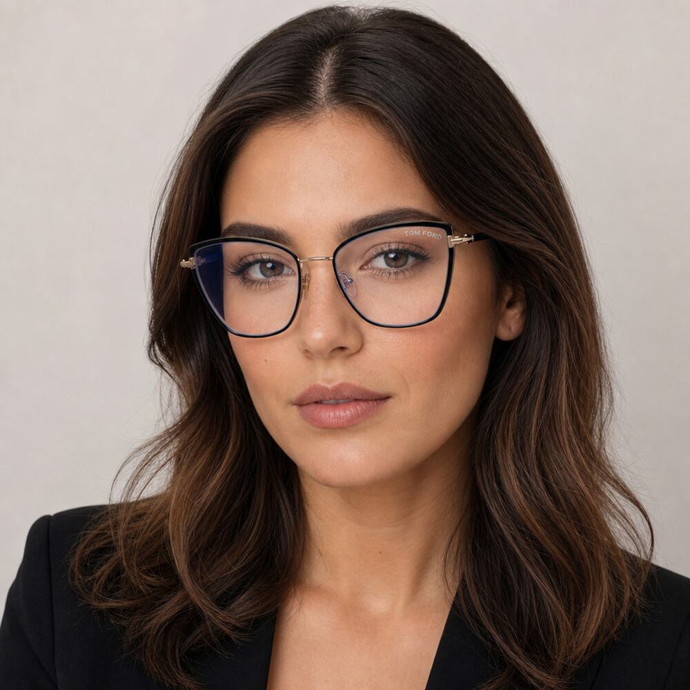 NEW Tom Ford FT5740-B 001 Black Enamel Sunglasses authentic